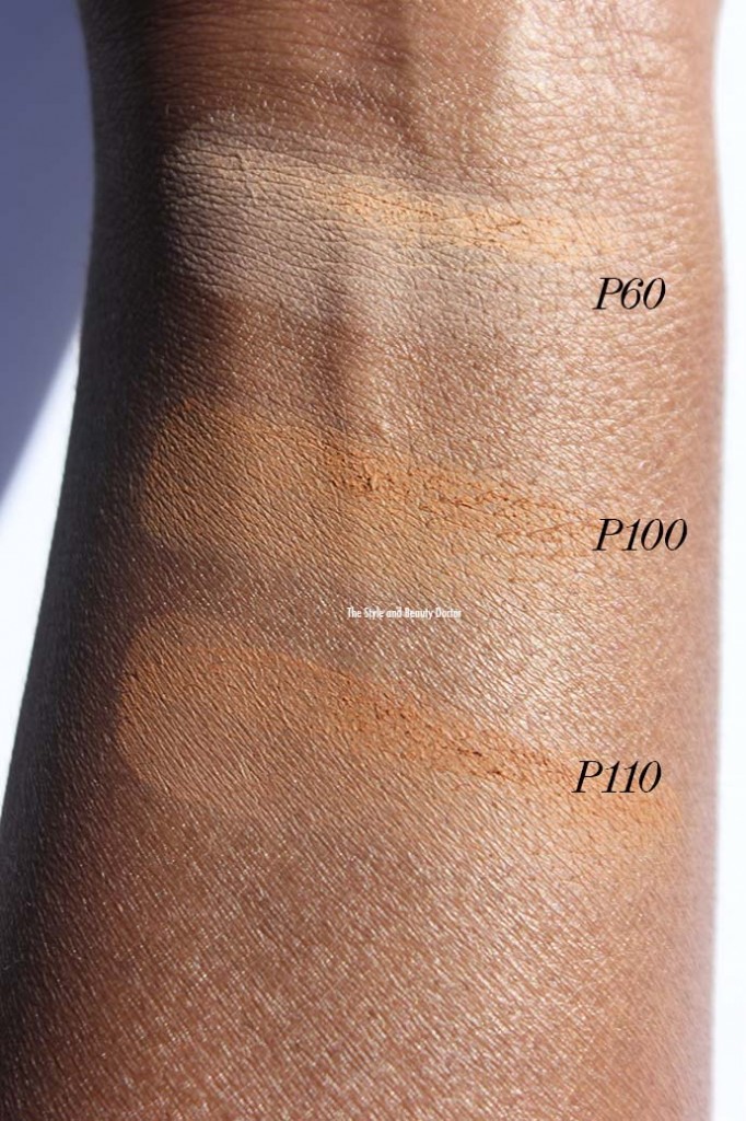 cover fx pressed mineral foundation p60 p100 p110 swatches dark skin